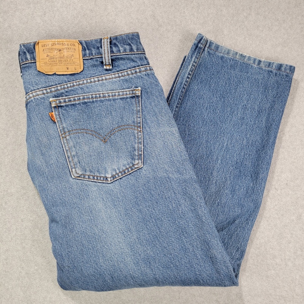 Levis 20505 Jeans Mens 40x30 (Tapered 38x25) Blue‎ Orange Tab Relaxed Fit VTG